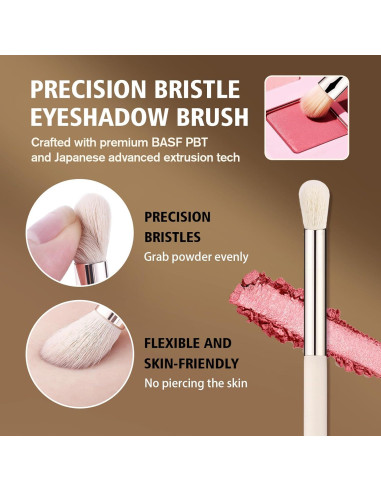 Juego de Pinceles para Sombras de Ojos LOCKCUTE - 4 Piezas