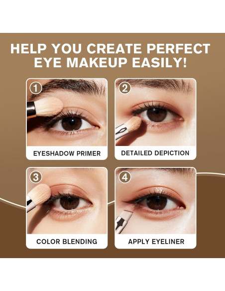 Juego de Pinceles para Sombras de Ojos LOCKCUTE - 4 Piezas