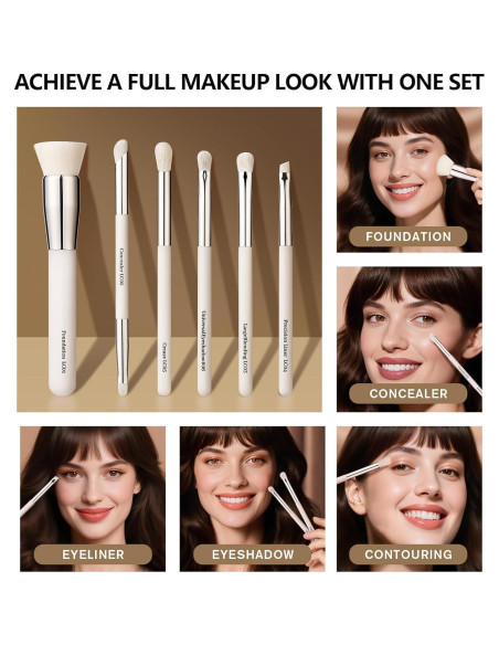 Juego de Pinceles para Sombras de Ojos LOCKCUTE - 4 Piezas