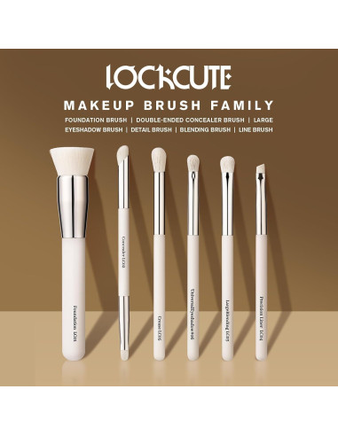 Juego de Pinceles para Sombras de Ojos LOCKCUTE - 4 Piezas