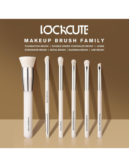 Juego de Pinceles para Sombras de Ojos LOCKCUTE - 4 Piezas