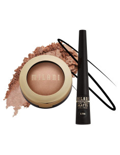 Paquete Iluminador Horneado Milani Rosa Italiana + Delineador Mate