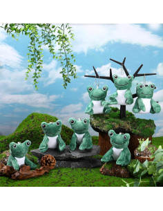 20 Llaveros de Rana de Peluche PullCrease 12 cm Verde 2