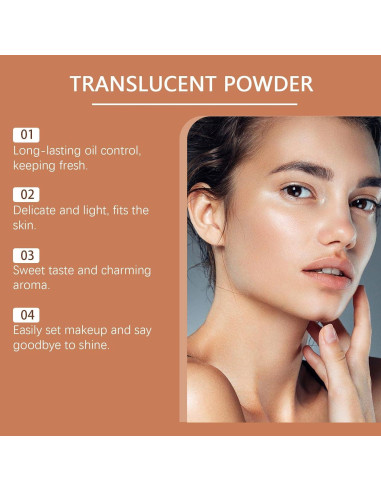 Polvo Difuminador AlluraBeauty 81g - Fijador Translúcido para Todos los Tonos