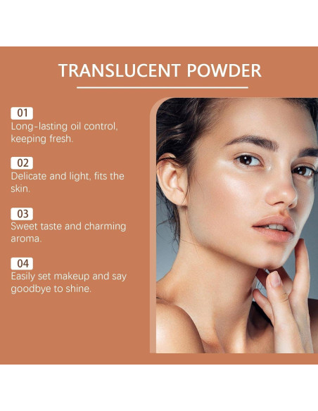 Polvo Difuminador AlluraBeauty 81g - Fijador Translúcido para Todos los Tonos