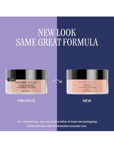 Polvo Suelto Marcelle Translúcido Medio 55g - Libre de Talco