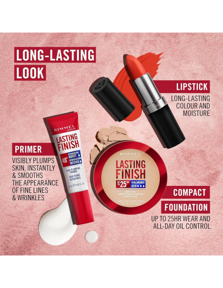 Labial Larga Duración Rimmel London Burdeos Escarchado 3.98g Labial Larga Duración Rimmel London Burdeos Escarchado 3.98g