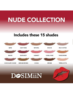 Lápiz de Contorno de Labios DCT - 15 Tonos Nude Mate 14.6 cm 2