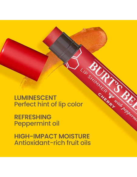 Burt's Bees Lip Shimmer Cereza 100% Natural 1 Tubo 9g