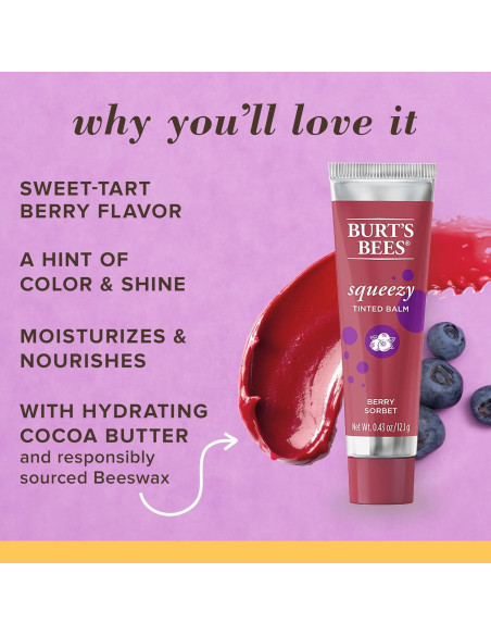 Balm de Labios Tinte Squeezy Burt's Bees Sabor Sandía 12.2 g