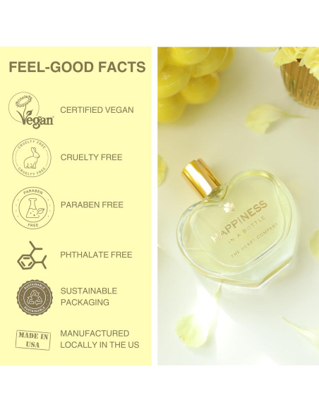 THE HEART COMPANY Perfume Cítrico Vegano 75ml - Felicidad en Botella