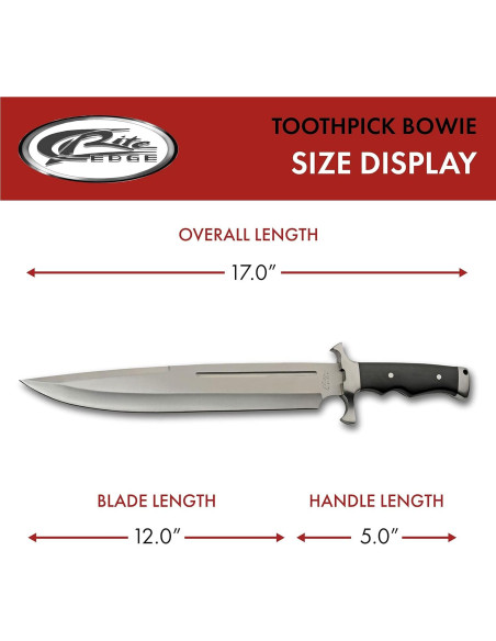 Cuchillo de Caza Bowie SZCO Supplies 43.18 cm con Funda