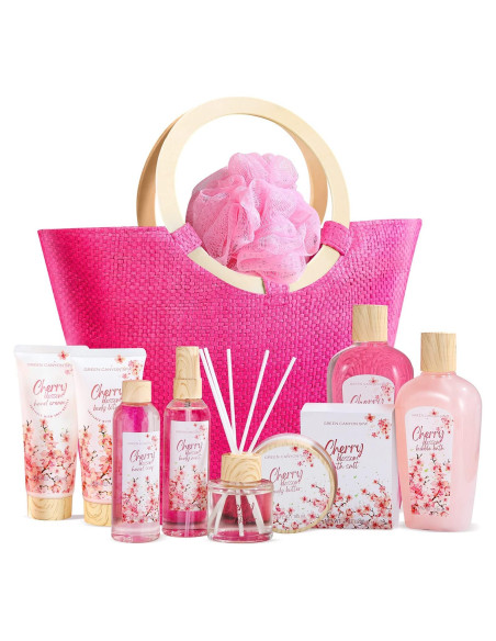 Cesta de Regalo Spa Green Canyon 11pcs Flor de Cerezo Cesta de Regalo Spa Green Canyon 11pcs Flor de Cerezo
