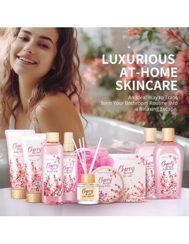 Cesta de Regalo Spa Green Canyon 11pcs Flor de Cerezo
