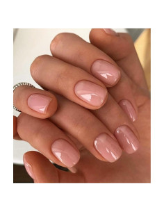 Uñas Postizas Cortas Morily Rosa Cuadradas - 24 Piezas Reutilizables