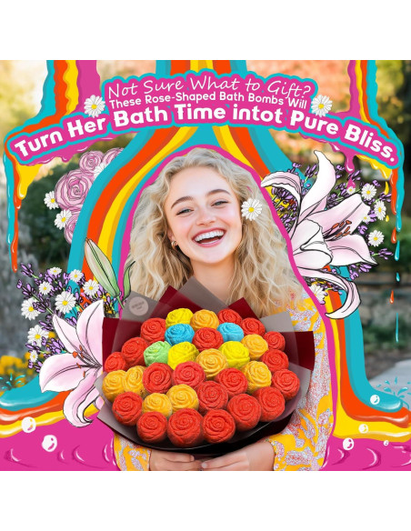 30 Bombas de Baño Rosa SudsyRoar - Aromas Naturales Relajantes