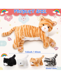 Peluches de Gato Skylety con Mamá y 4 Gatitos 40 cm 2