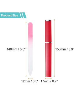 Lima de Uñas de Vidrio Harfington 280 Grit Doble Lado Profesional 2