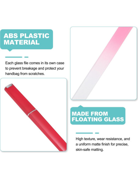 Lima de Uñas de Vidrio Harfington 280 Grit Doble Lado Profesional