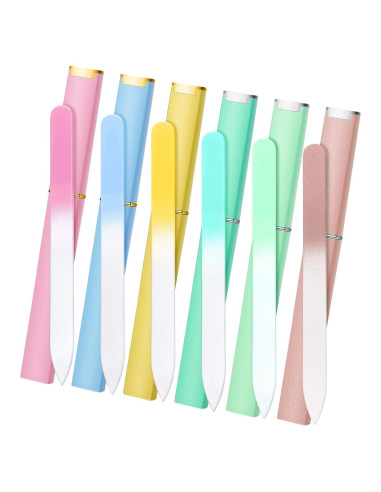 Set de 6 Limas de Uñas de Cristal Mudder con Estuche