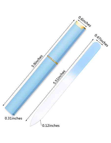 Set de 6 Limas de Uñas de Cristal Mudder con Estuche