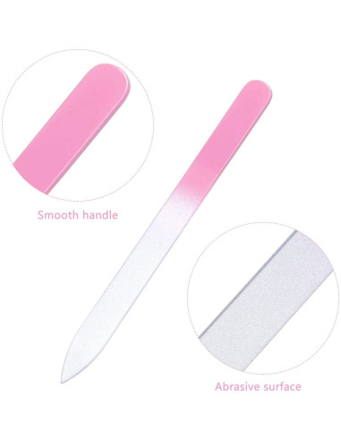 Set de 6 Limas de Uñas de Cristal Mudder con Estuche