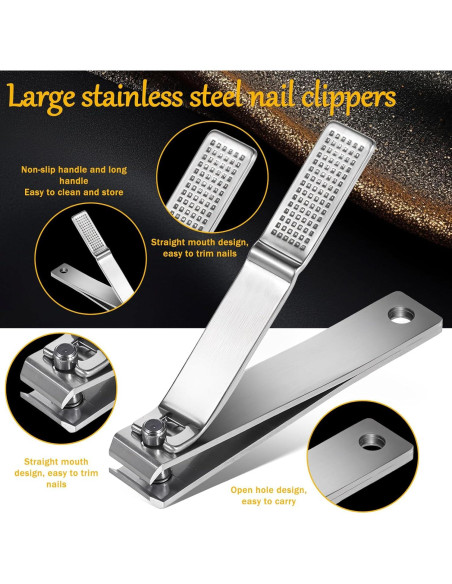 Cortauñas Rectos Acero Inoxidable 6 Piezas FdcZeyxior