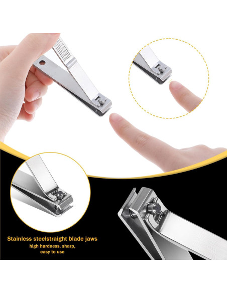 Cortauñas Rectos Acero Inoxidable 6 Piezas FdcZeyxior