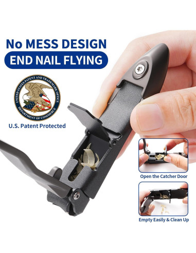 Cortauñas ROOOG Profesional con Recogedor - Alta Resistencia