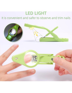 Cortauñas con Lupa LED Ajustable Wefaner - Cuidado Uñas Bebés y Ancianos 2