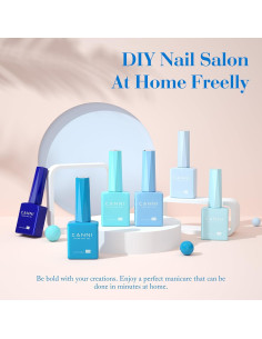 Set de Esmalte de Uñas en Gel CANNI 6 Colores 9ml Azul 2