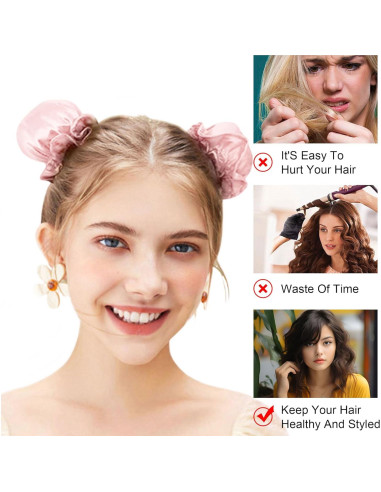 Juego de Rizadores de Cabello Sin Calor RYTABEE - 6 Piezas