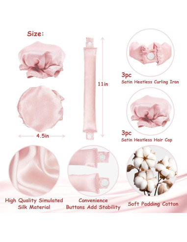 Juego de Rizadores de Cabello Sin Calor RYTABEE - 6 Piezas