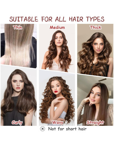 Juego de Rizadores de Cabello Sin Calor RYTABEE - 6 Piezas