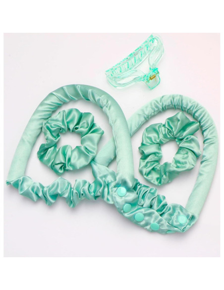 Juego de Rizado Sin Calor BABYSHEEP - Banda de Satén Verde 5 Unidades Juego de Rizado Sin Calor BABYSHEEP - Banda de Satén Verde 5 Unidades