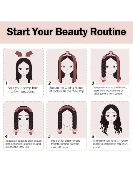 Rizador de Cabello Sin Calor SENGTERM con Bonete de Satén