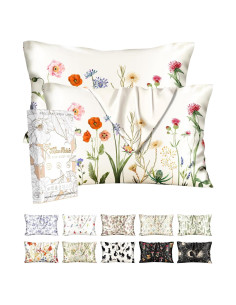 Juego de 2 Fundas de Almohada de Seda Miss Adola 76x51 cm