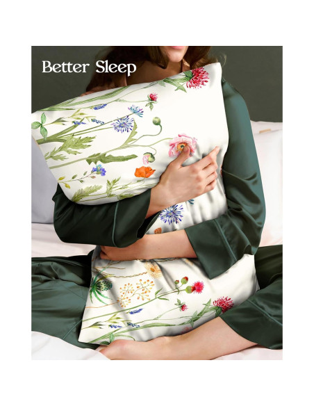 Juego de 2 Fundas de Almohada de Seda Miss Adola 76x51 cm