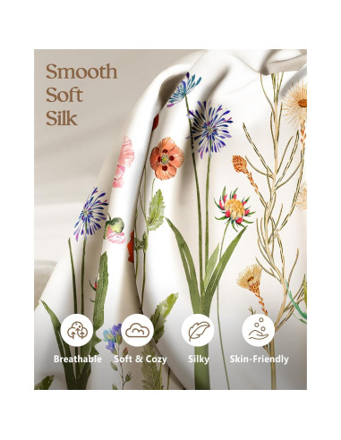 Juego de 2 Fundas de Almohada de Seda Miss Adola 76x51 cm