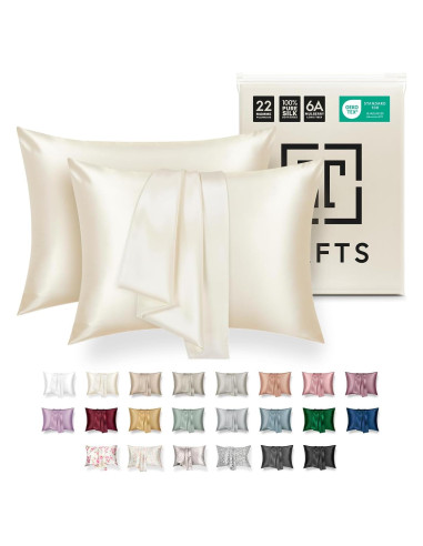 Funda de Almohada de Seda Tafts 22mm Reina 50.8x76.2cm 2p