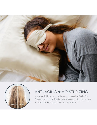 Funda de Almohada de Seda Tafts 22mm Reina 50.8x76.2cm 2p