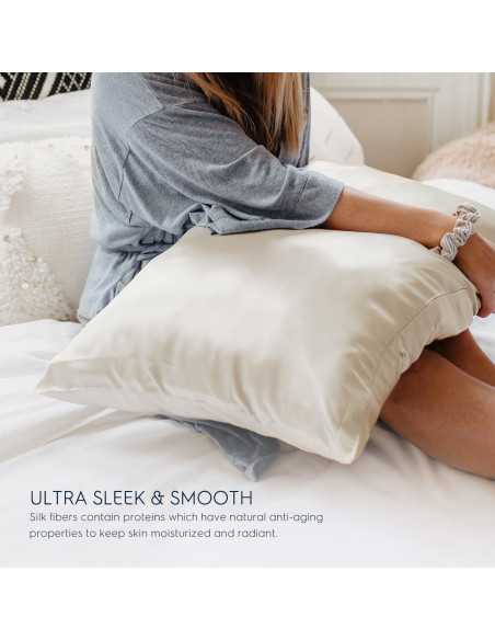 Funda de Almohada de Seda Tafts 22mm Reina 50.8x76.2cm 2p