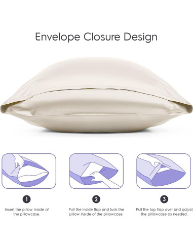 Funda de Almohada de Seda Tafts 22mm Reina 50.8x76.2cm 2p