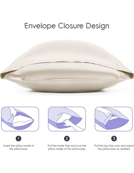 Funda de Almohada de Seda Tafts 22mm Reina 50.8x76.2cm 2p