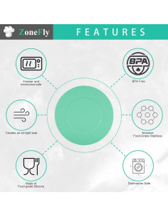 Tapa de Silicona ZoneFly para Olla Instant Pot 6 Qt Verde 2