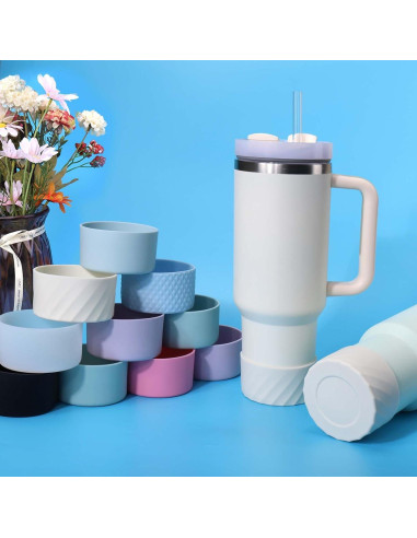 Manga de Silicona AIERSA para Botellas Stanley 2 Pcs Negro