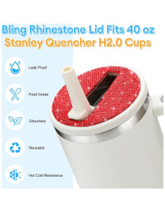 Tapa de paja flip SAVORI 40 oz a prueba de fugas para Stanley 2