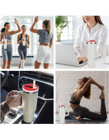 Tapa de paja flip SAVORI 40 oz a prueba de fugas para Stanley