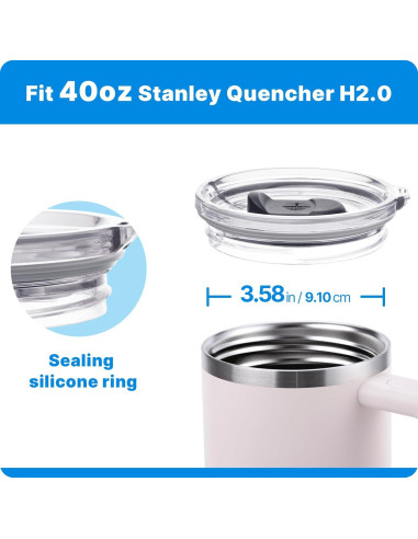 Tapa de Reemplazo Bluwing para Taza Stanley 40 oz - A prueba de polvo