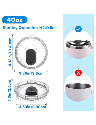 Tapa de Reemplazo Bluwing para Taza Stanley 40 oz - A prueba de polvo